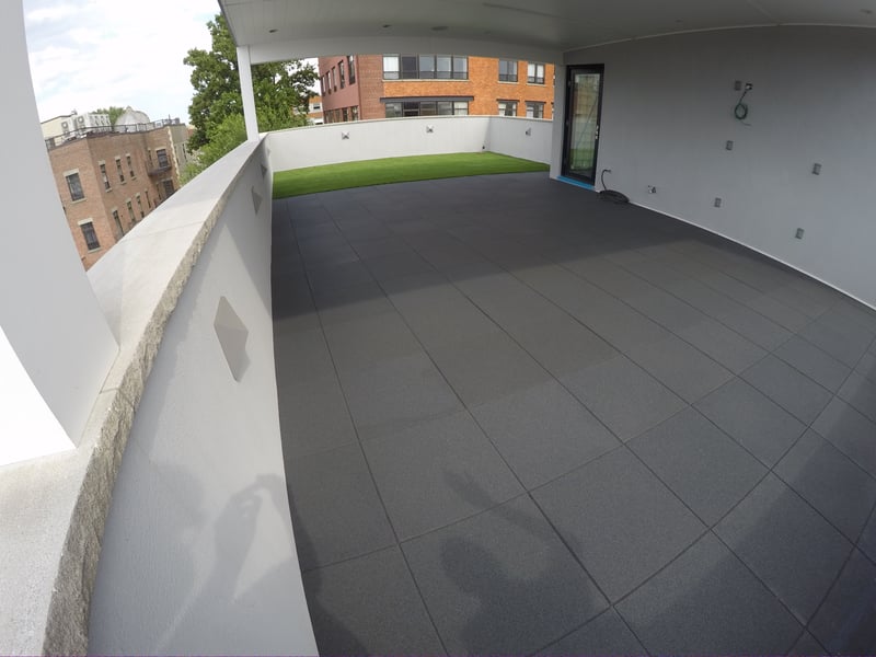 Rooftop Using Rubber Pavers with Our Turf-Top Tiles preview 2